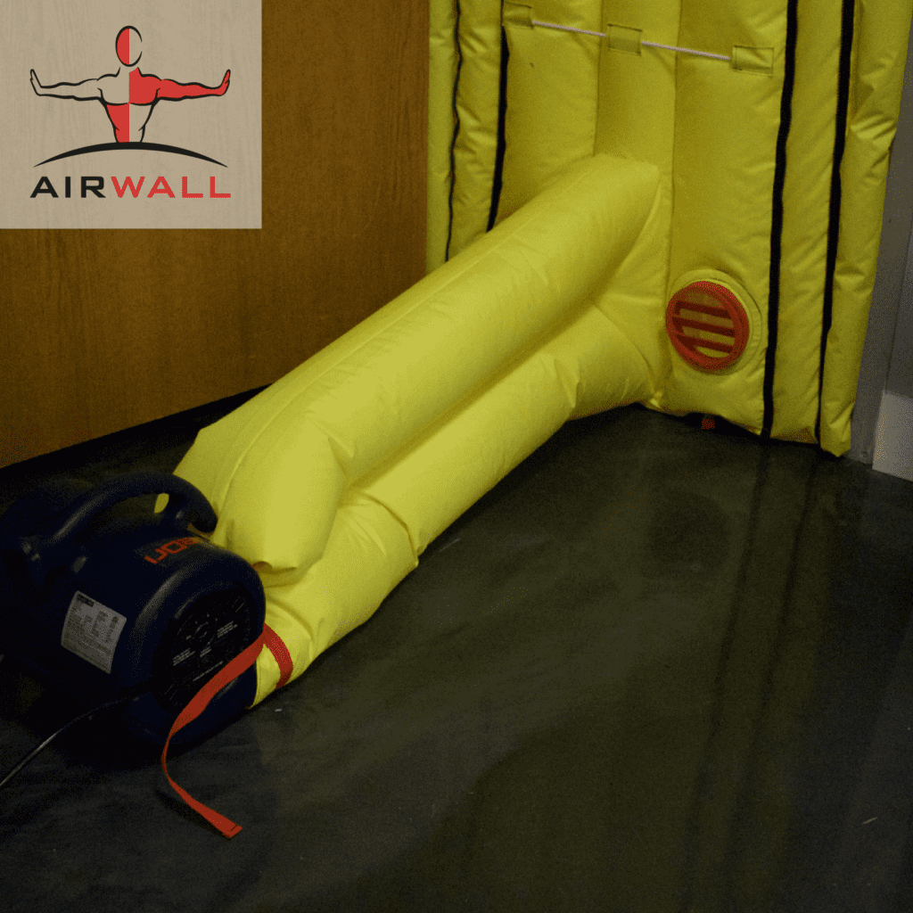An AIRWALL containment system in use.